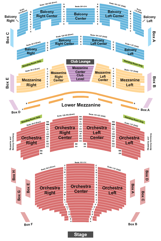 Broward Center For The Performing Arts The Notebook Seating Chart
